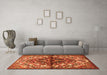 Machine Washable Persian Orange Traditional Area Rugs in a Living Room, wshtr3122org