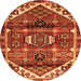 Square Persian Orange Traditional Rug, tr3123org