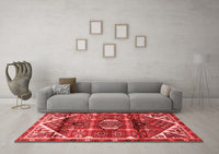 Machine Washable Persian Red Traditional Rug, wshtr3123red