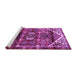 Sideview of Machine Washable Persian Purple Traditional Area Rugs, wshtr3123pur