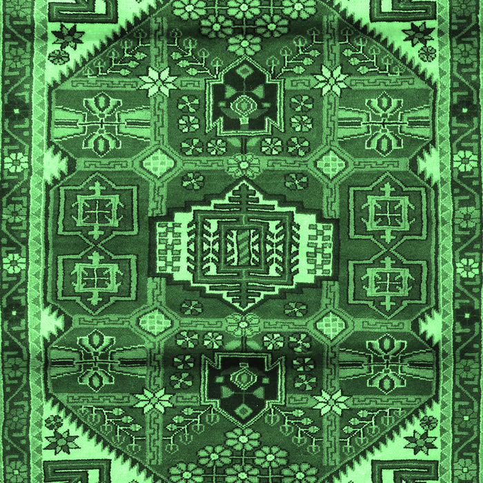 Machine Washable Persian Emerald Green Traditional Area Rugs, wshtr3123emgrn