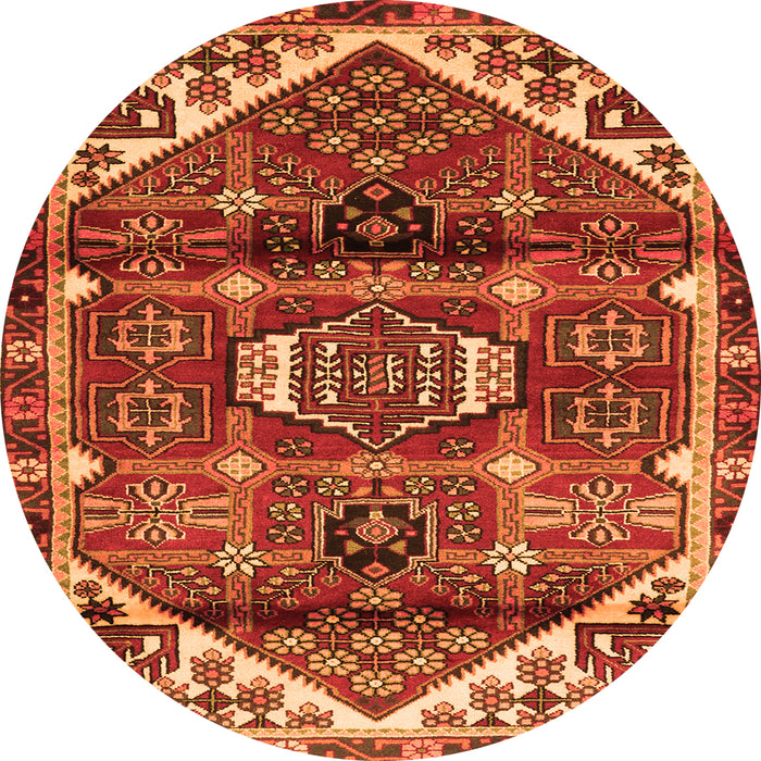Machine Washable Persian Orange Traditional Area Rugs, wshtr3123org