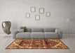 Machine Washable Persian Brown Traditional Rug in a Living Room,, wshtr3123brn