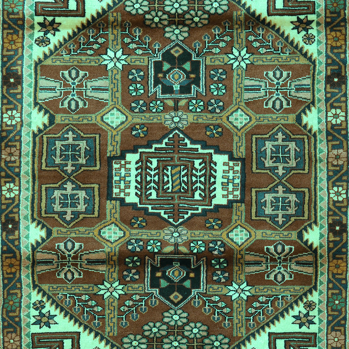 Machine Washable Persian Turquoise Traditional Area Rugs, wshtr3123turq