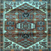 Square Persian Light Blue Traditional Rug, tr3123lblu