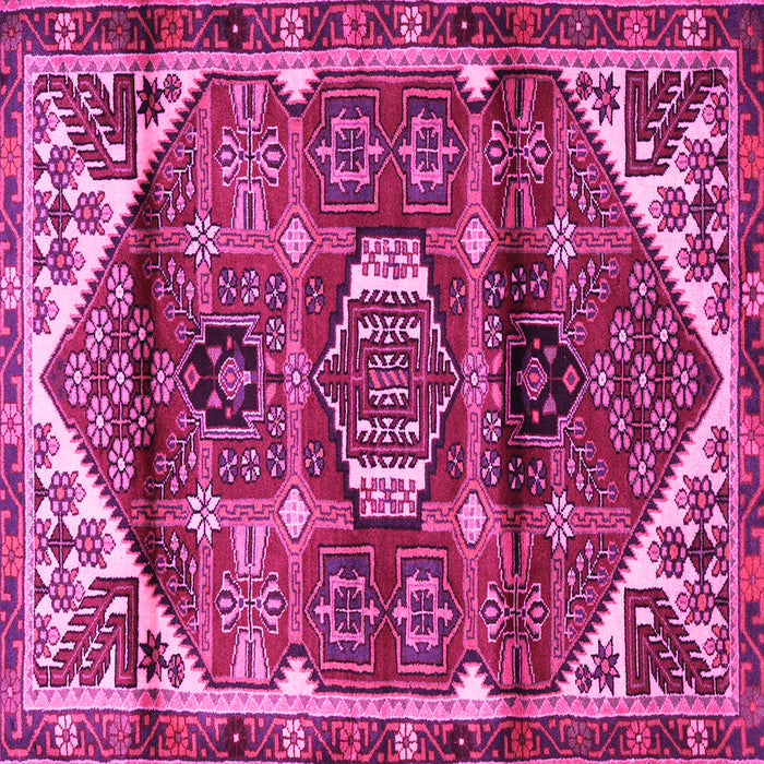 Square Persian Pink Traditional Rug, tr3123pnk