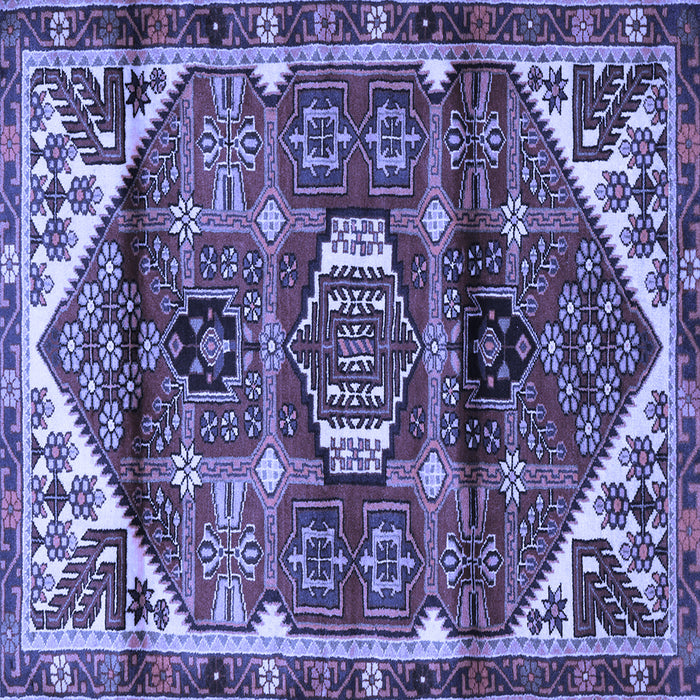 Square Persian Blue Traditional Rug, tr3123blu