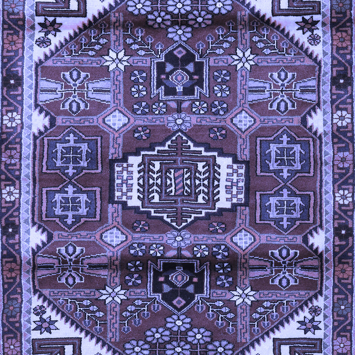 Machine Washable Persian Blue Traditional Rug, wshtr3123blu