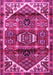 Machine Washable Persian Pink Traditional Rug, wshtr3123pnk