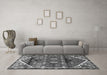 Machine Washable Persian Gray Traditional Rug in a Living Room,, wshtr3123gry