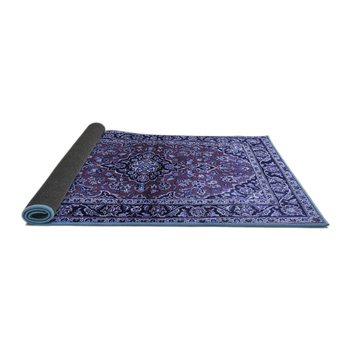 Sideview of Medallion Blue Traditional Rug, tr3124blu