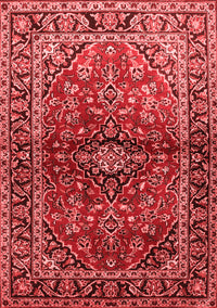 Medallion Red Traditional Rug, tr3124red