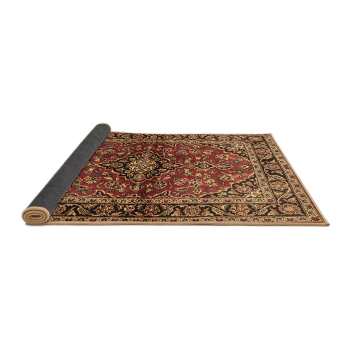 Sideview of Medallion Brown Traditional Rug, tr3124brn