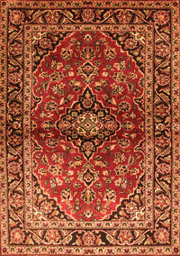 Medallion Orange Traditional Rug, tr3124org