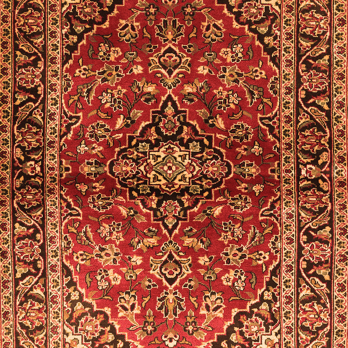 Medallion Orange Traditional Rug, tr3124org