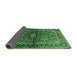 Sideview of Medallion Emerald Green Traditional Rug, tr3124emgrn