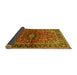 Sideview of Medallion Yellow Traditional Rug, tr3124yw