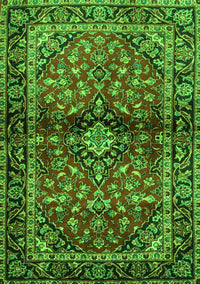 Medallion Green Traditional Rug, tr3125grn