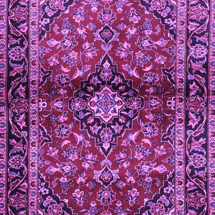 Machine Washable Medallion Purple Traditional Area Rugs, wshtr3125pur