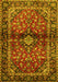 Medallion Yellow Traditional Rug, tr3125yw