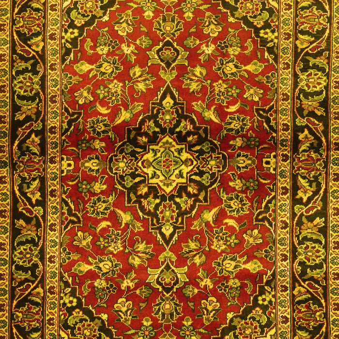 Medallion Yellow Traditional Rug, tr3125yw