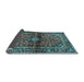 Sideview of Medallion Light Blue Traditional Rug, tr3125lblu