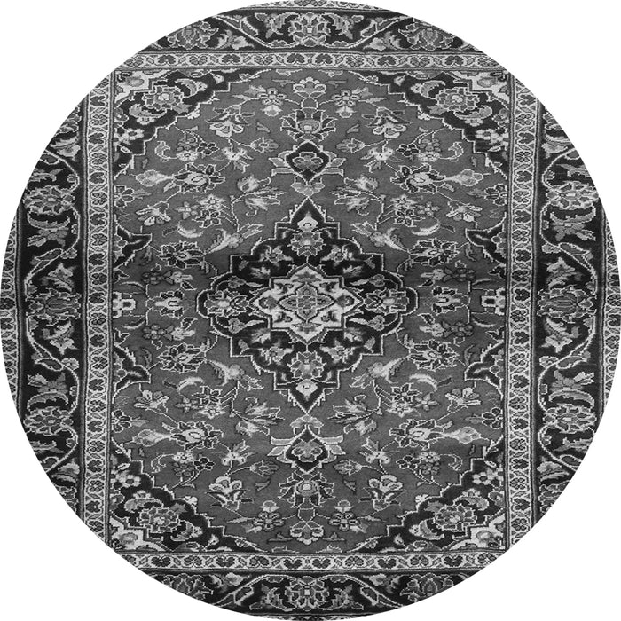 Square Medallion Gray Traditional Rug, tr3125gry