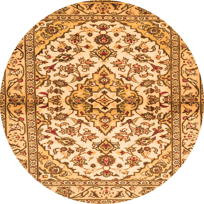 Square Medallion Orange Traditional Rug, tr3126org