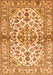 Medallion Orange Traditional Rug, tr3126org