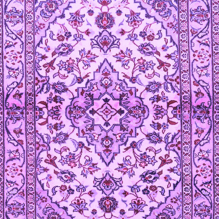 Machine Washable Medallion Purple Traditional Area Rugs, wshtr3126pur