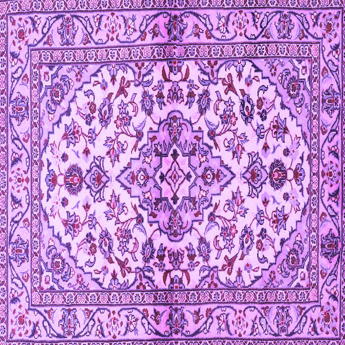 Square Medallion Purple Traditional Rug, tr3126pur