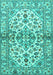 Medallion Turquoise Traditional Rug, tr3126turq