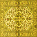 Square Medallion Yellow Traditional Rug, tr3126yw