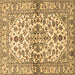 Square Medallion Brown Traditional Rug, tr3126brn