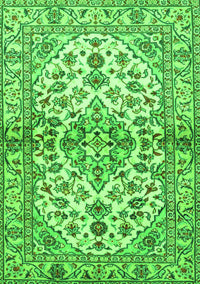 Medallion Green Traditional Rug, tr3126grn