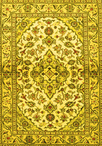 Medallion Yellow Traditional Rug, tr3126yw