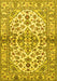 Medallion Yellow Traditional Rug, tr3126yw