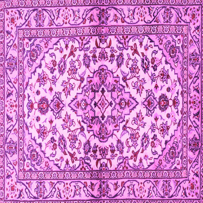 Square Machine Washable Medallion Pink Traditional Rug, wshtr3126pnk