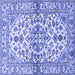 Square Medallion Blue Traditional Rug, tr3126blu