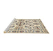 Sideview of Machine Washable Traditional Vanilla Gold Rug, wshtr3127