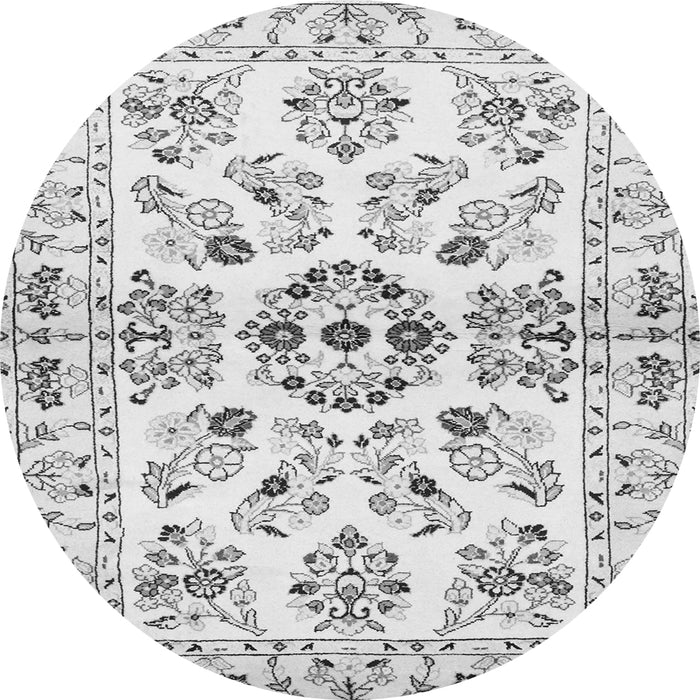 Machine Washable Persian Gray Traditional Rug, wshtr3127gry