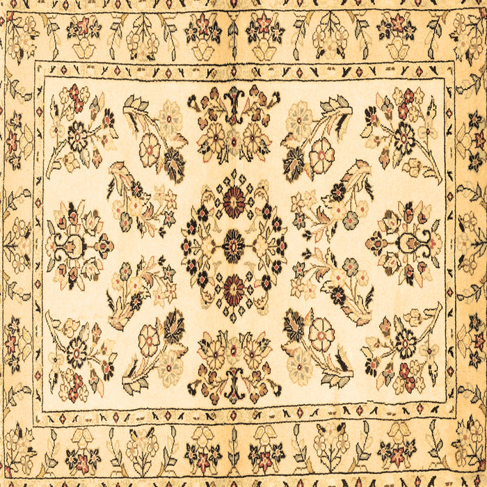 Square Machine Washable Persian Brown Traditional Rug, wshtr3127brn