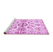 Sideview of Machine Washable Persian Pink Traditional Rug, wshtr3127pnk