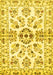 Machine Washable Persian Yellow Traditional Rug, wshtr3127yw