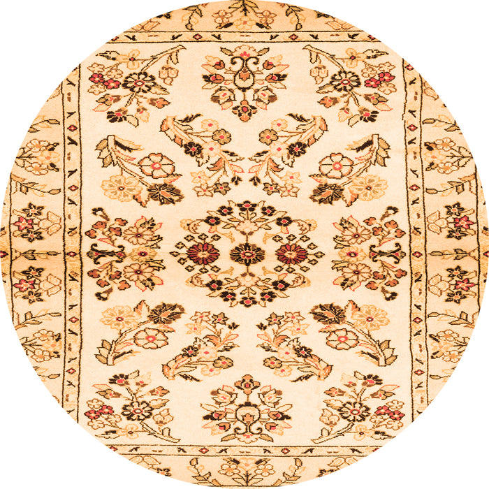 Machine Washable Persian Orange Traditional Area Rugs, wshtr3127org