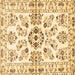 Square Persian Brown Traditional Rug, tr3127brn