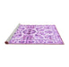 Sideview of Machine Washable Persian Purple Traditional Area Rugs, wshtr3127pur