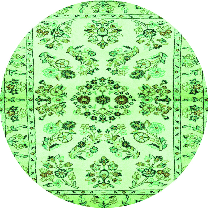 Machine Washable Persian Green Traditional Area Rugs, wshtr3127grn