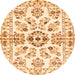 Square Persian Orange Traditional Rug, tr3127org