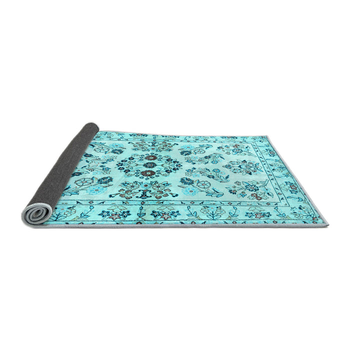 Sideview of Persian Light Blue Traditional Rug, tr3127lblu